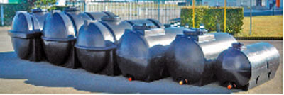 TONNE A EAU 5000L PLASTIQUE 3400mm x 1530mm x 1580mm